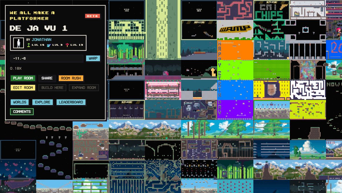 Preview of WAMP: We All Make A Platformer browser game